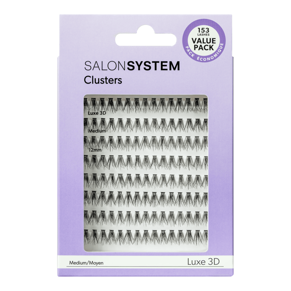 Salon System - Individual Lashes Cluster Luxe 3D - Value Pack