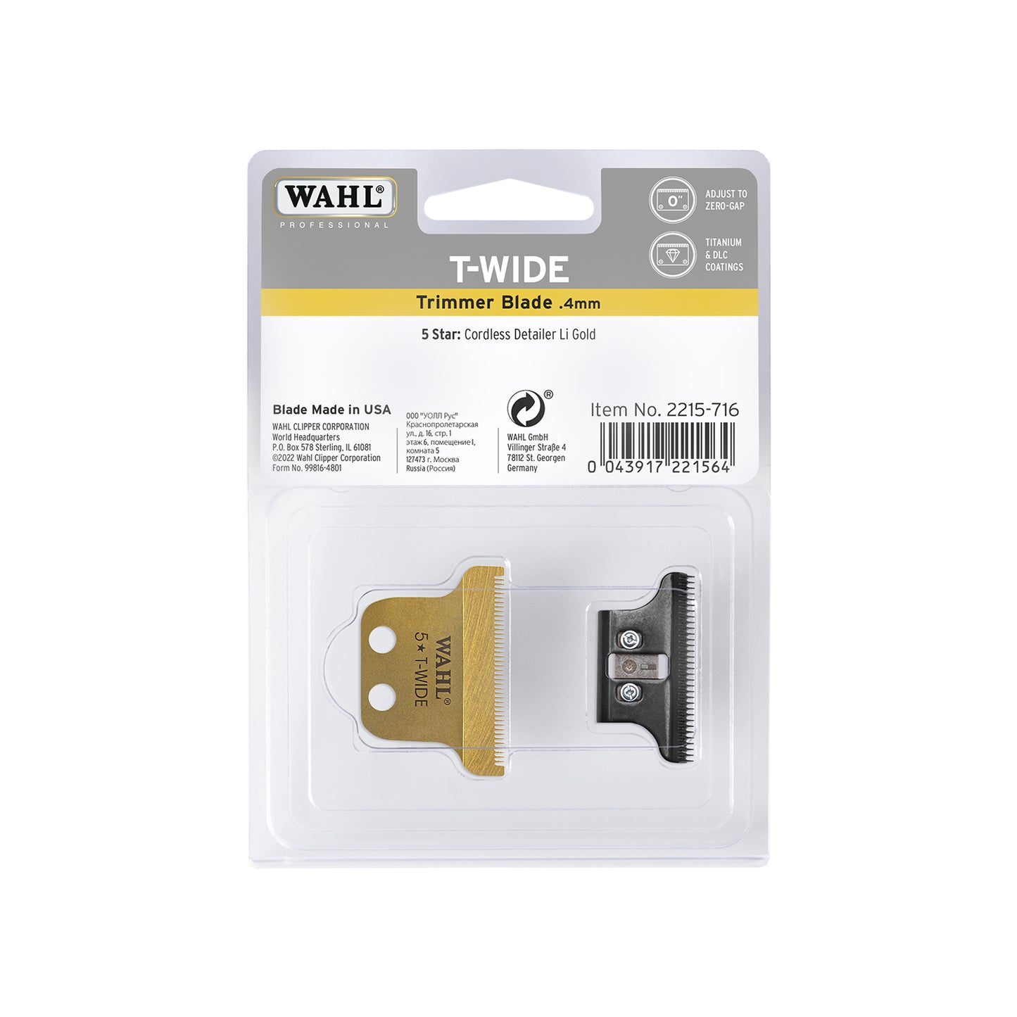 Wahl Detailer Trimmer Gold Blade