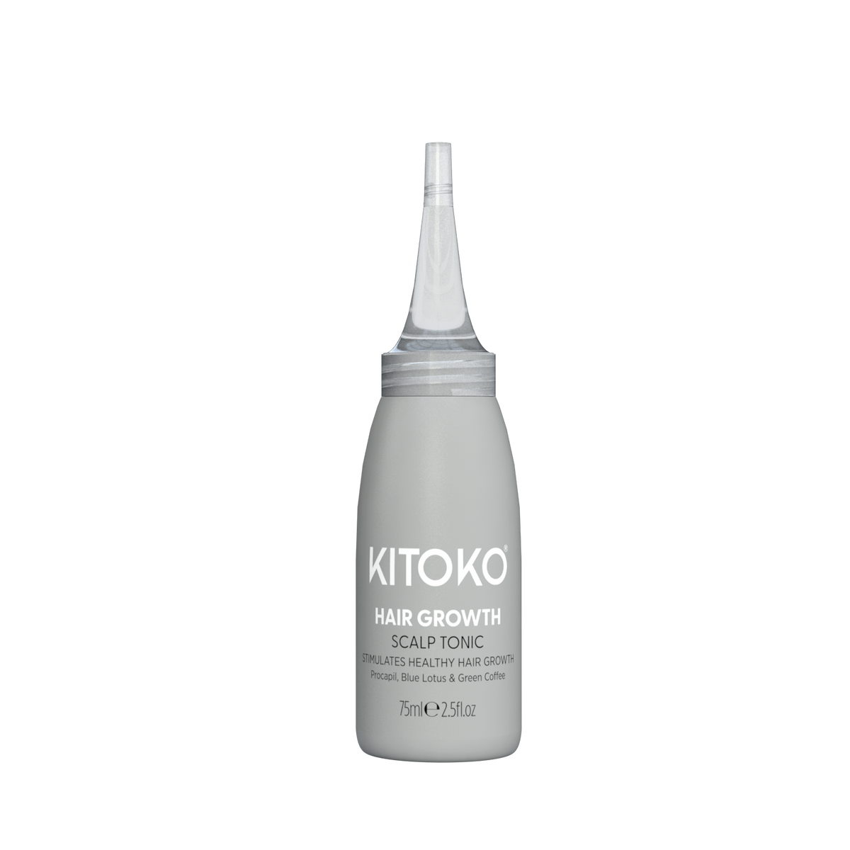 Kitoko hair growth scalp tonic bottle on a white background