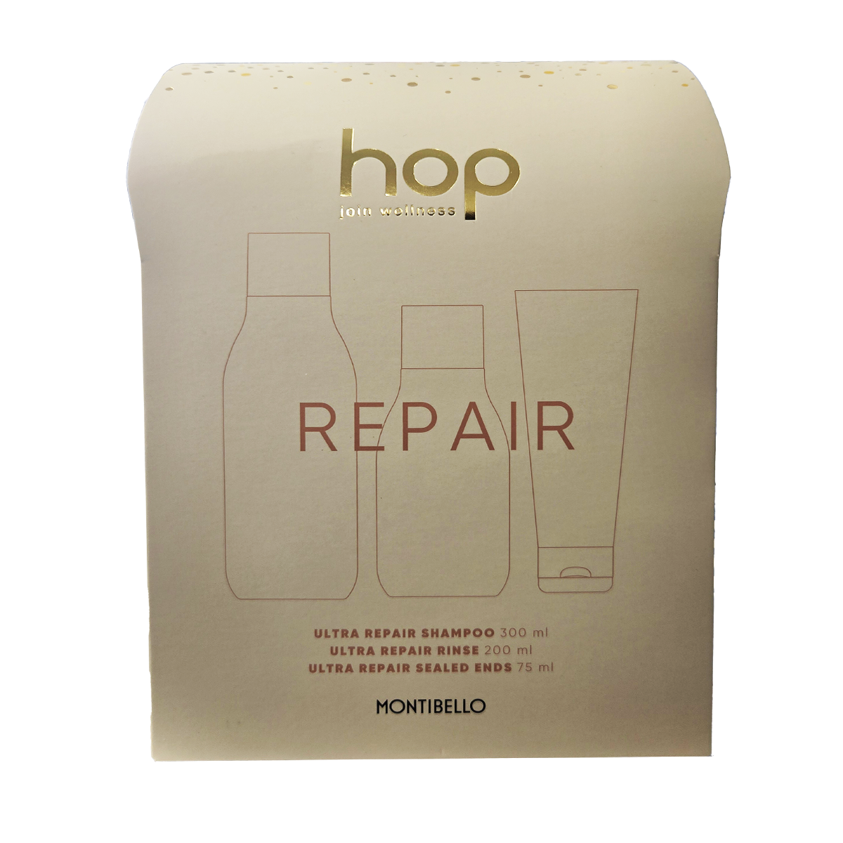 Montibello HOP Ultra Repair Christmas Box - Shampoo, Rinse & Sealed Ends Trio