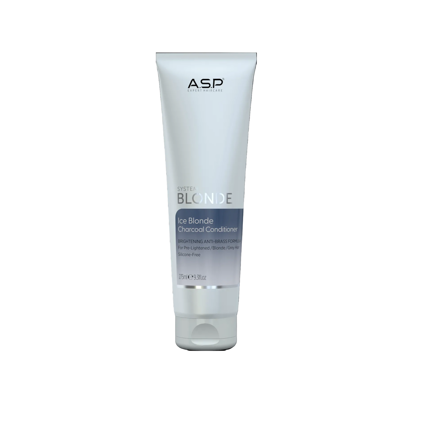 Tube of ASP Blonde Ice Blonde Charcoal Conditioner on a white background