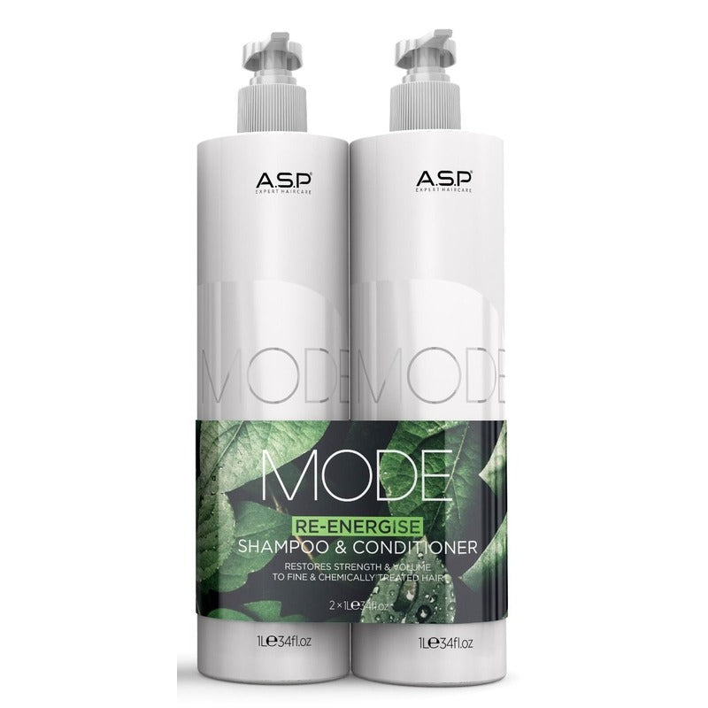 ASP Mode Re-Energise Shampoo & Conditioner 1000ml Duo