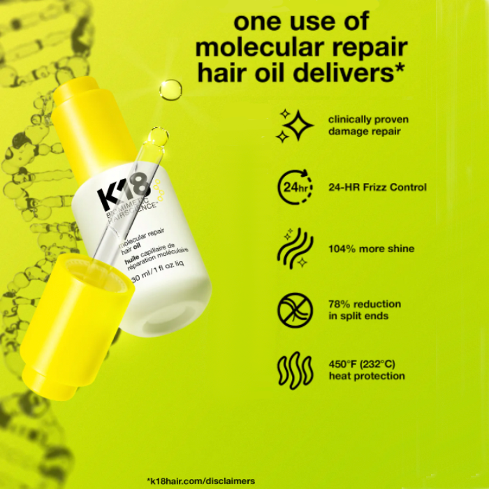 K18 Oil – Repair, Frizz Control & Heat Protection 30ml