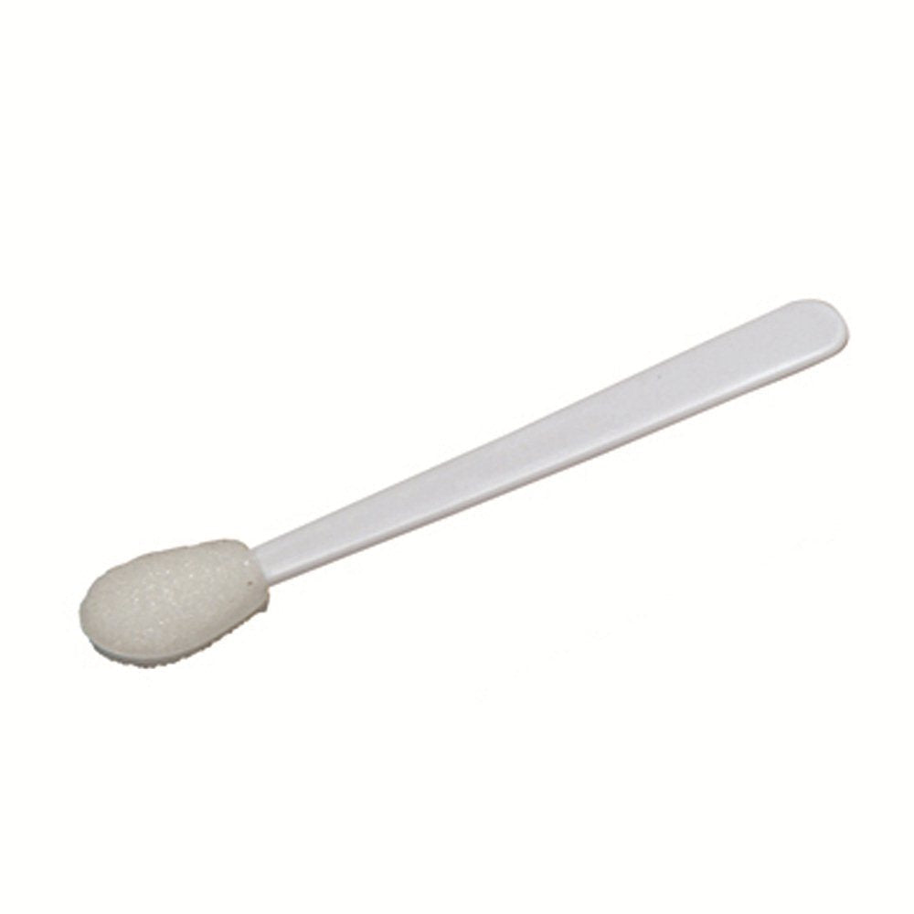A single white disposable applicator brush with a foam tip, intended for cosmetic use.
