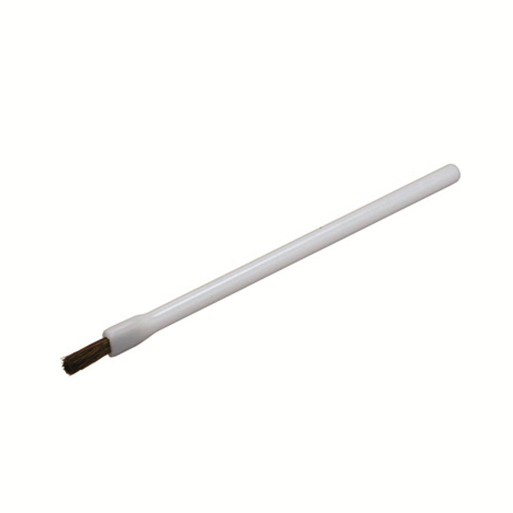 A disposable lip brush with a white handle and black brush head, designed for applying lipstick or lip gloss.