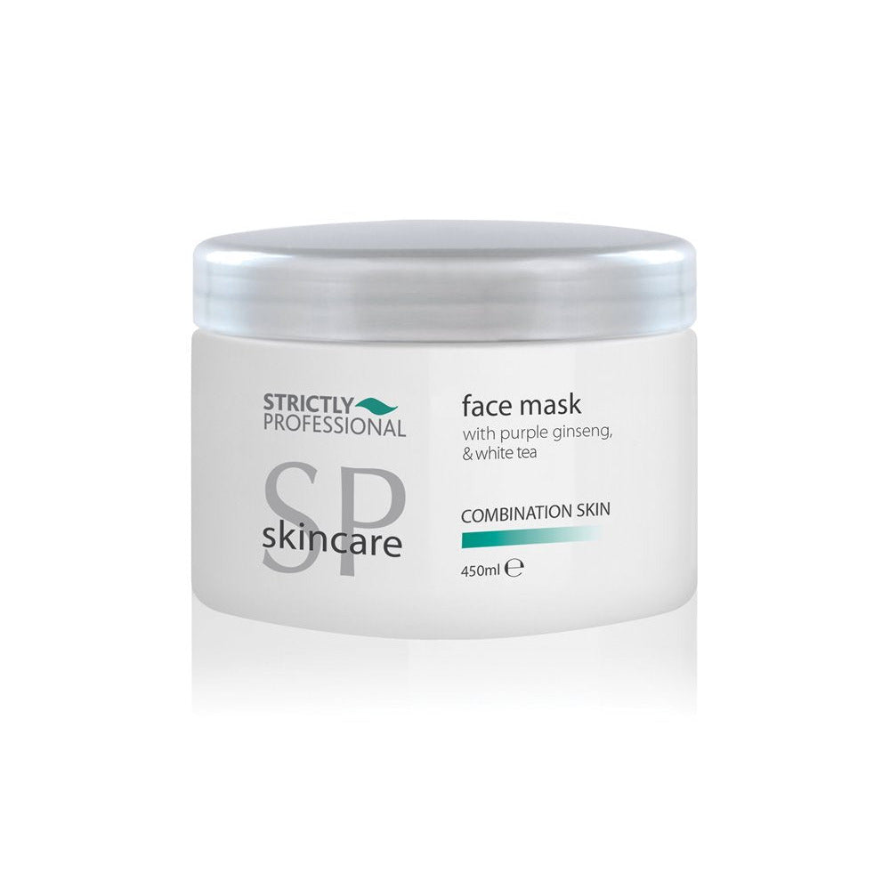 A tube of Strictly Professional brand face mask designed for combination skin.