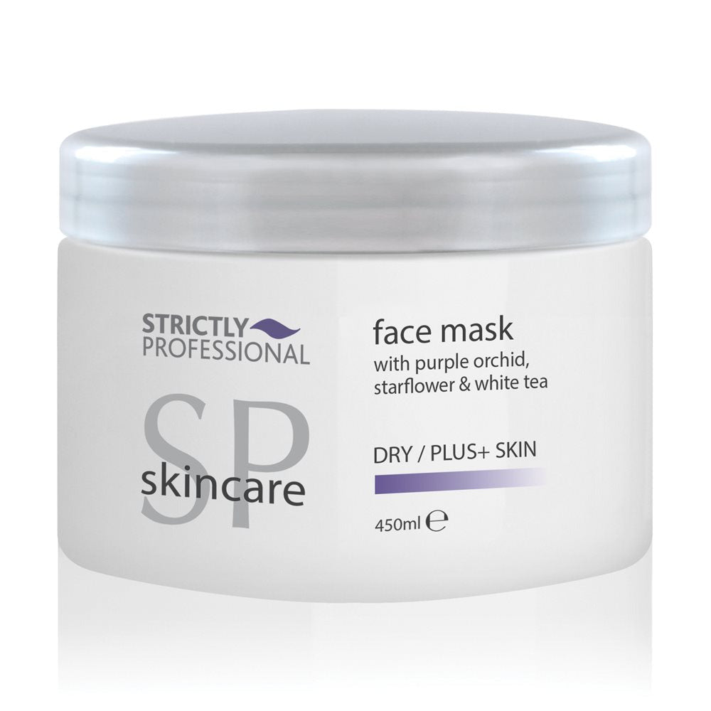 A tube of Strictly Professional SP Skincare face mask designed for dry skin.