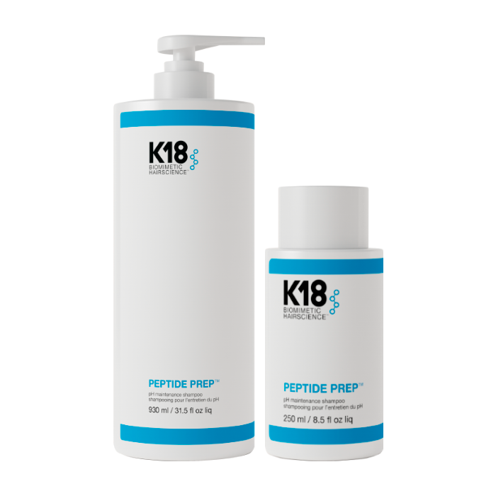 K18 BIOMIMETIC HAIRSCIENCE Peptide Prep Shampoo 8.5oz & sale Repair Hair Mask 1.7oz