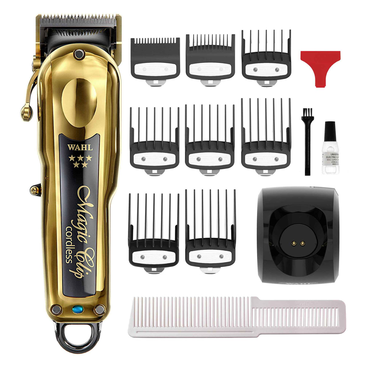 Wahl Magic Clipper Cordless Gold Edition with attachments and charger