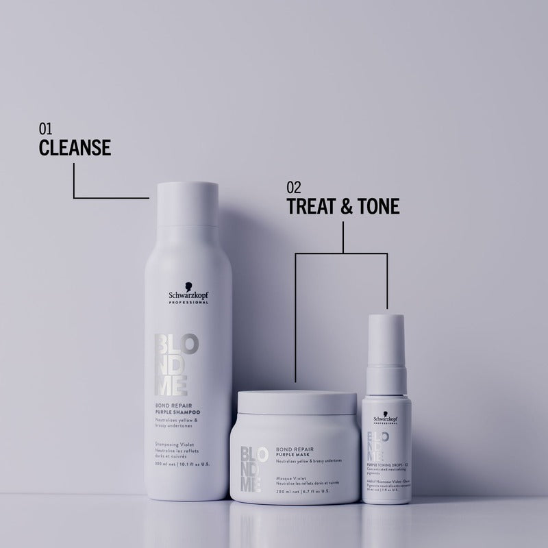 Schwarzkopf BlondMe Bond Repair Purple Spray Conditioner 150ml