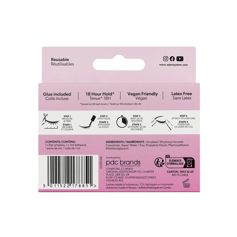 Salon System - Strip Lashes 033 3/4 Length