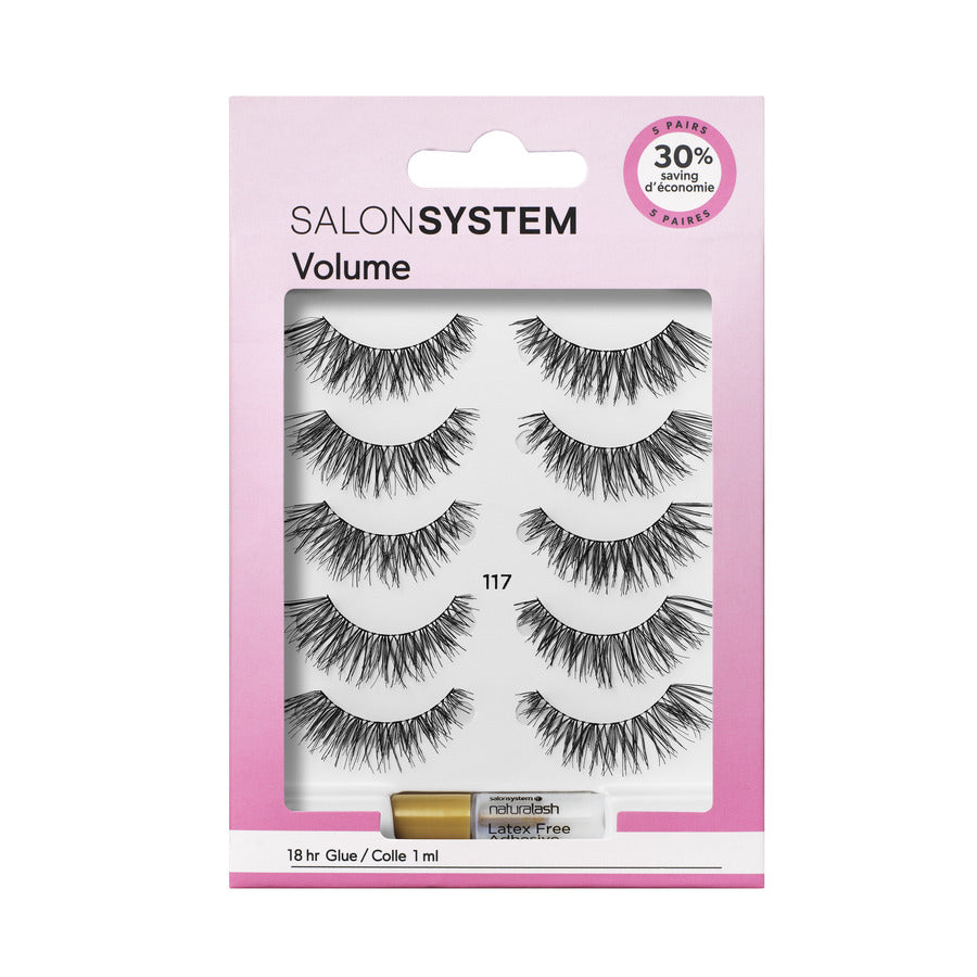 Salon System - Strip Lashes 117 Black 5Pk