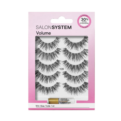 Salon System - Strip Lashes 109 Black 5Pk