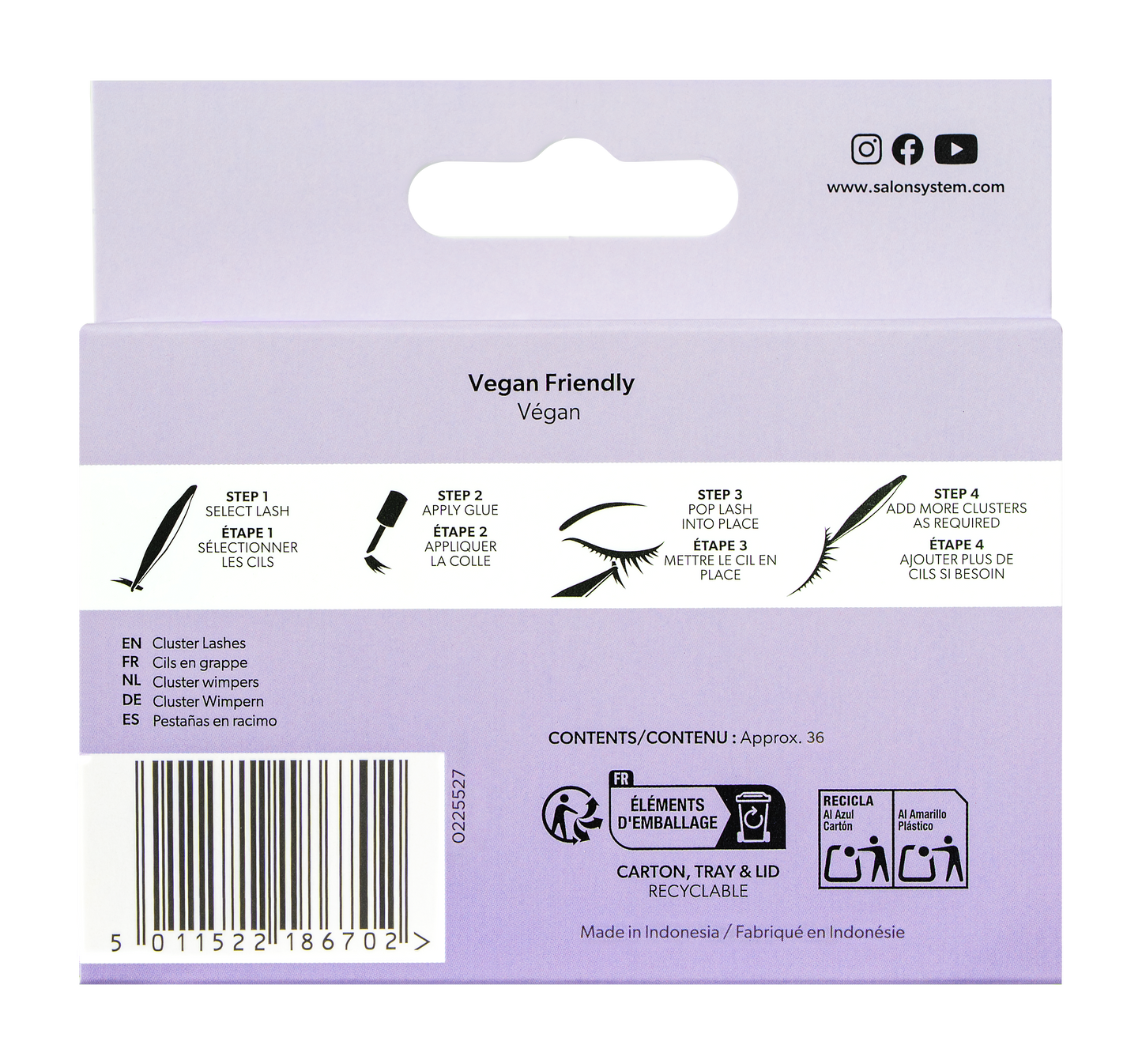 Salon System - Individual Lashes Cluster - Wispy