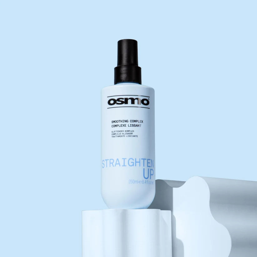 Osmo hair care product bottle on a light blue background