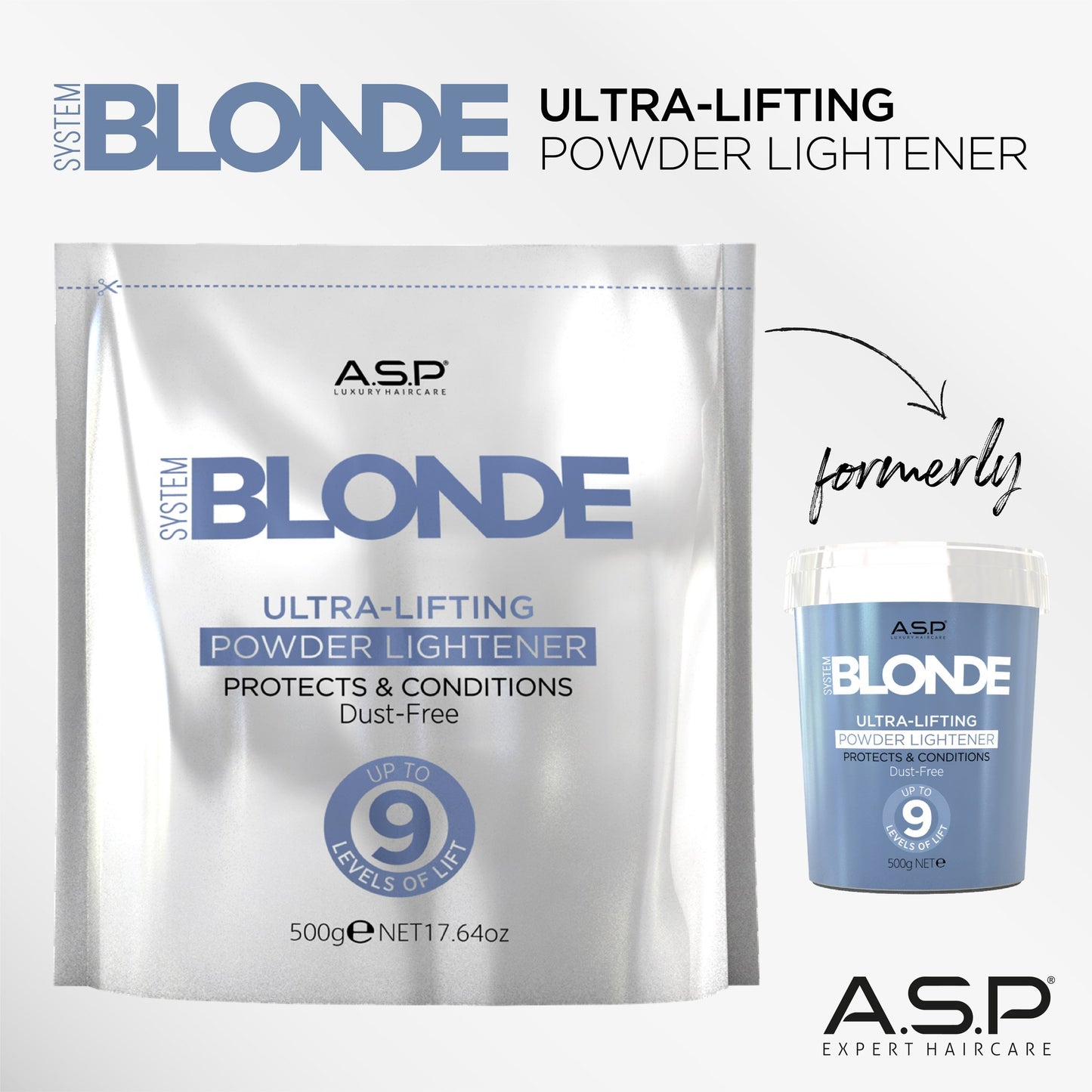 ASP System Blonde Ultra-Lifting Powder Lightener 9 Lift Dust Free