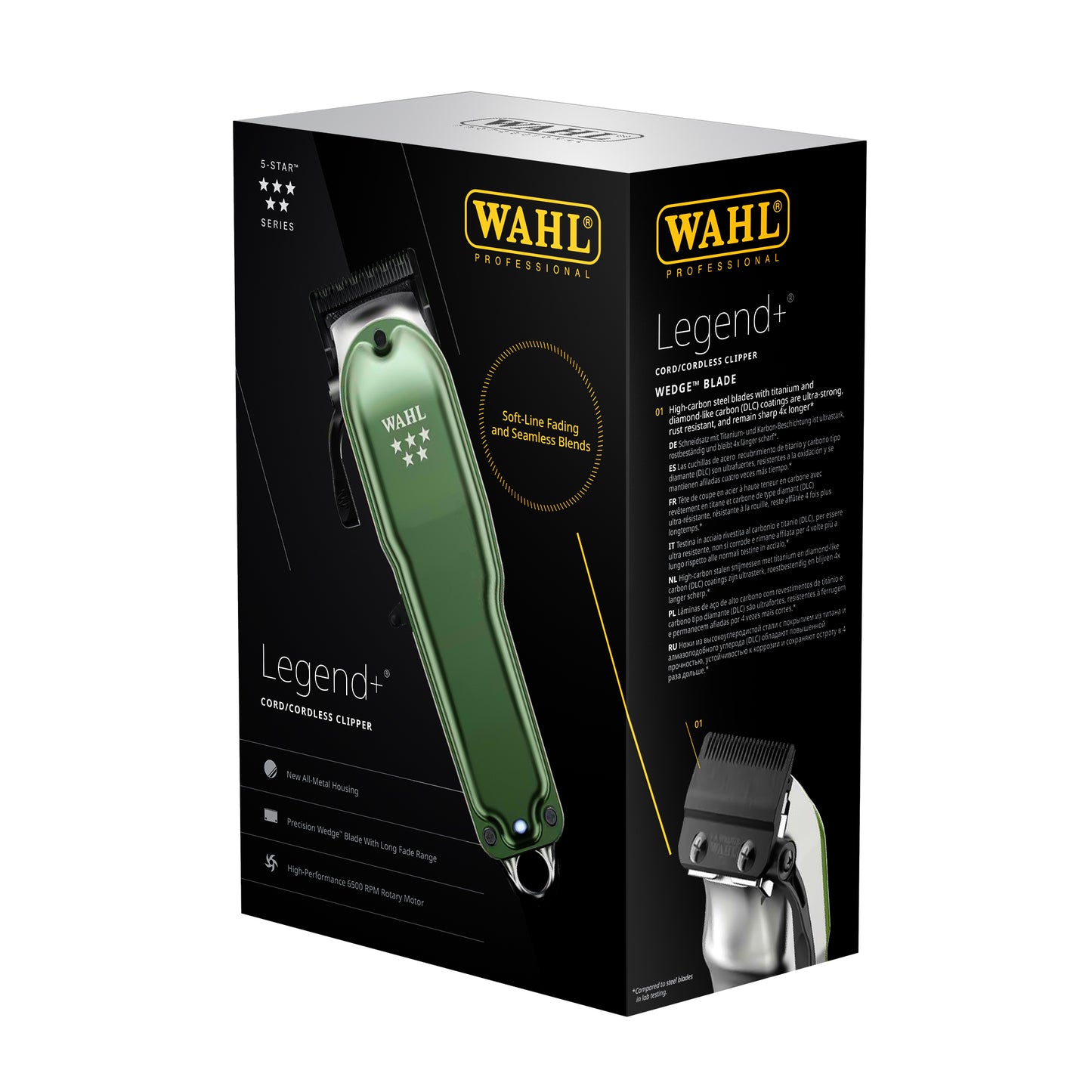 Wahl Legend+ clipper packaging on a white background