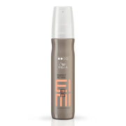 A bottle of Wella EIMI Perfect Setting hair spray with voluminous structure and shine, formulated for use with a blow dryer on damp hair.