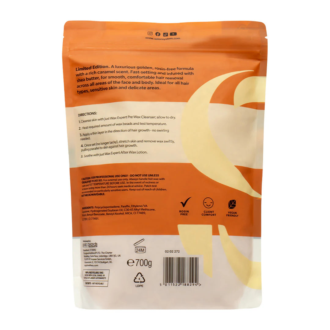 Just Wax Expert Hot Wax Pellets 700g Caramel Cream