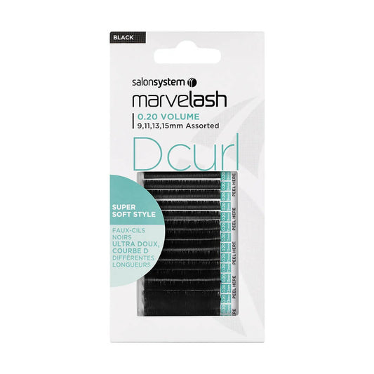 Salon System - Marvelash D Curl .20 Assorted Black