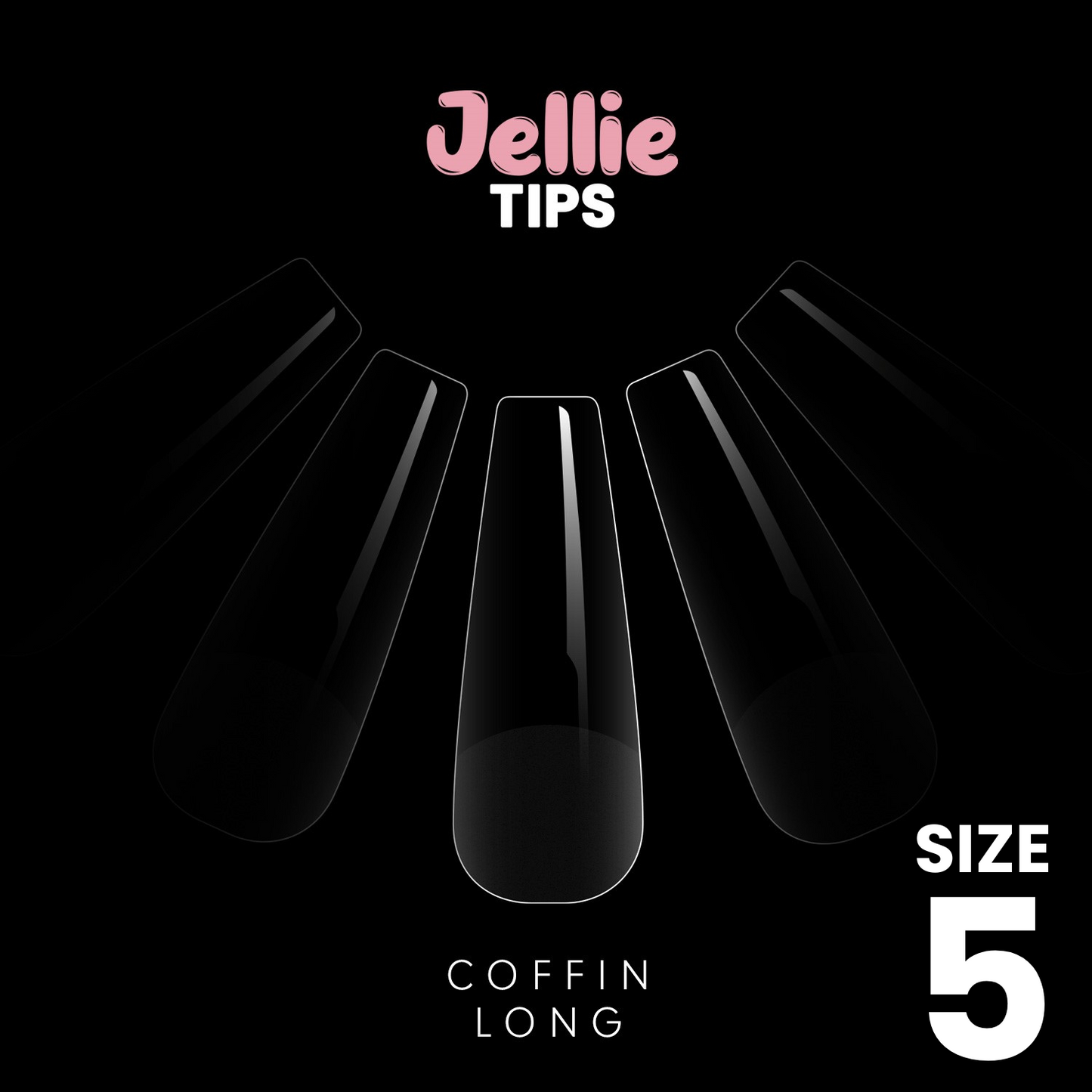 Halo Jellie Nail Tips - Coffin Long