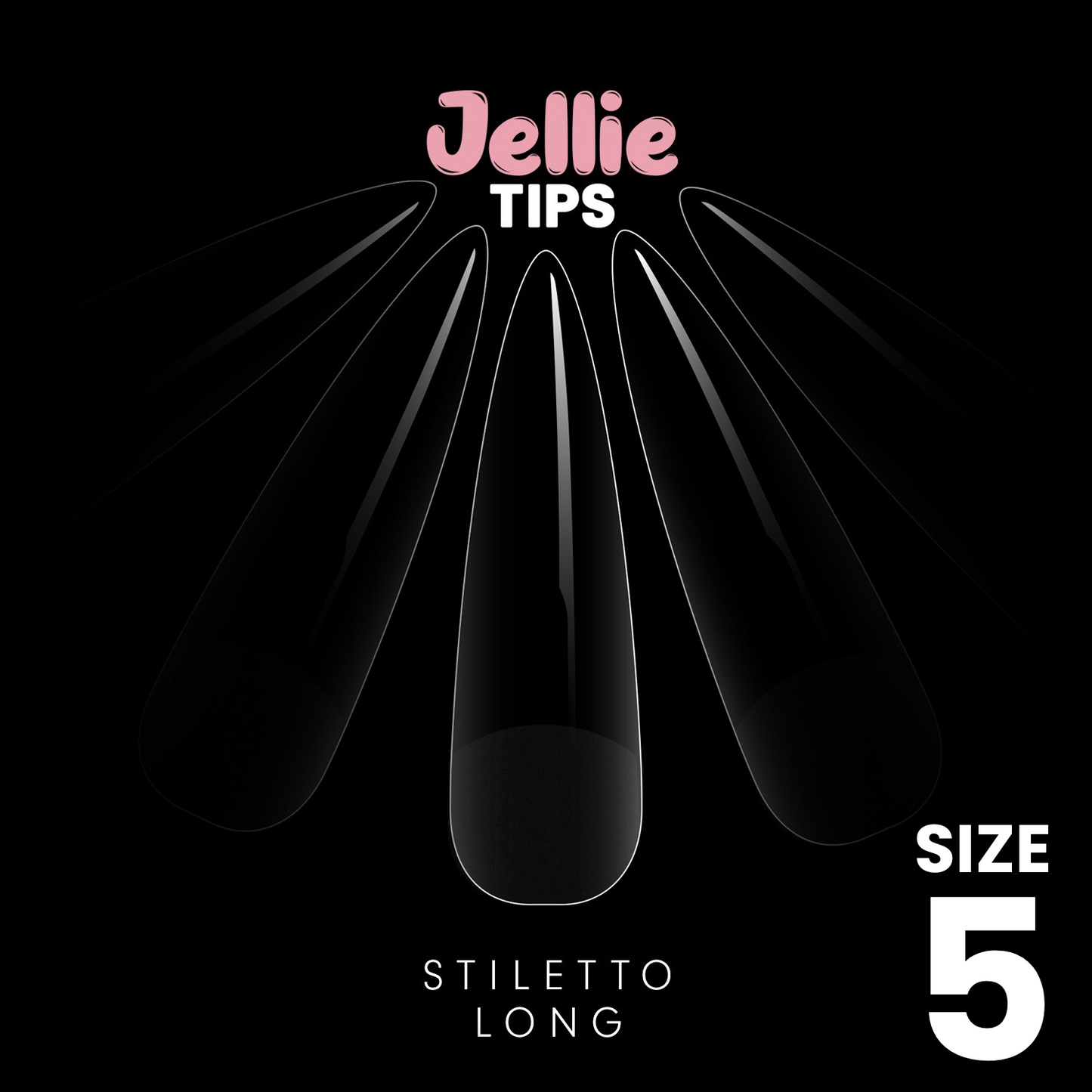 Halo Jellie Nail Tips - Stiletto Long