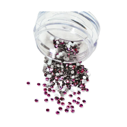 Star Nails - Fuschia Rhinestones (150)