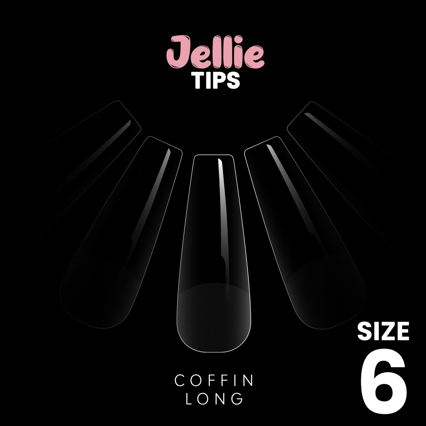 Halo Jellie Nail Tips - Coffin Long