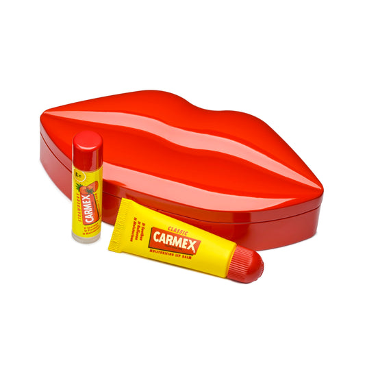 Carmex Lip Balm Lips Tin Duo – Classic Stick & Strawberry Tube Gift Set