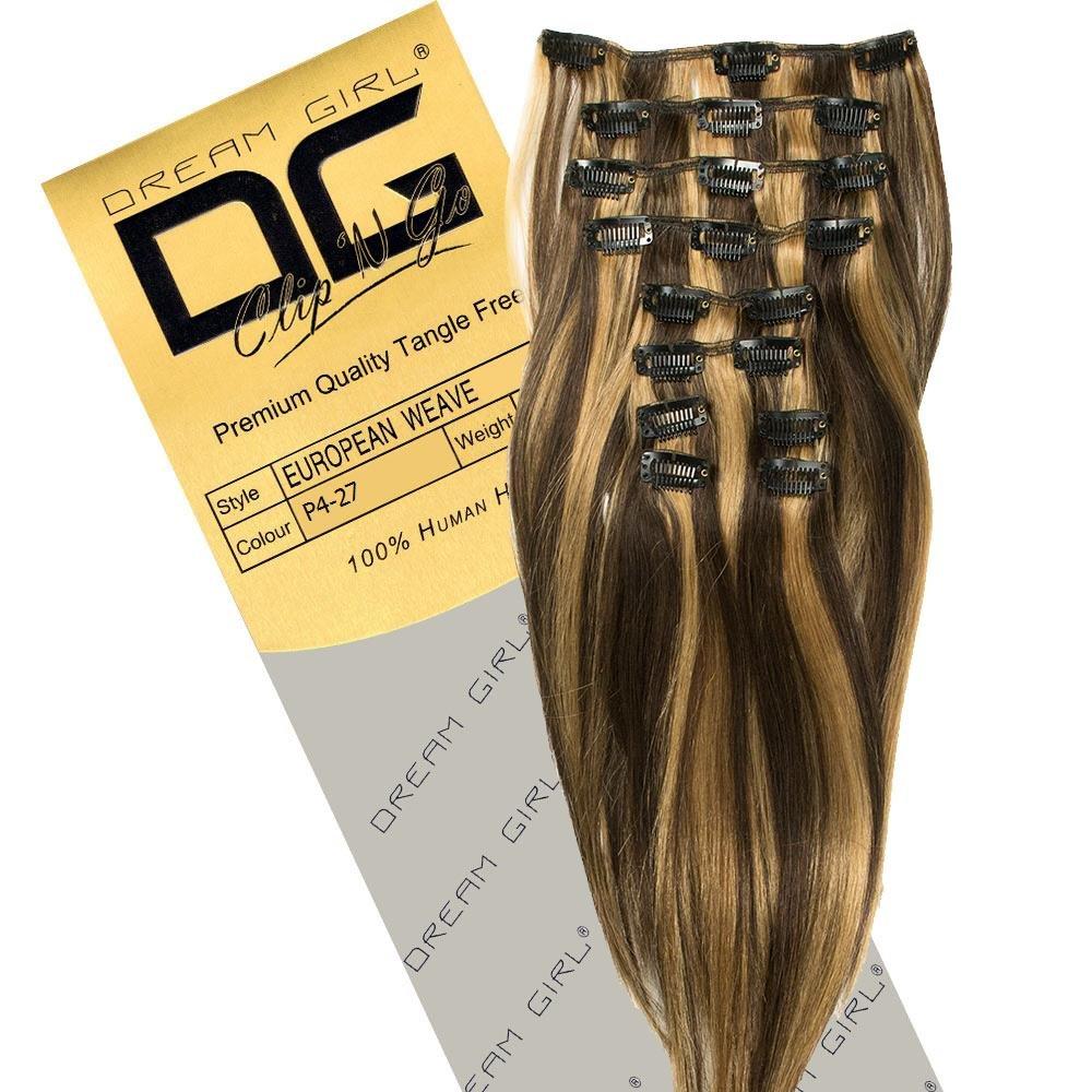 Dream Girl Clip In Hair Extensions 18" Colour P4/27