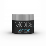 MODE Dry Mud Matt Hairwax styling product jar on white background, professional hair supplies