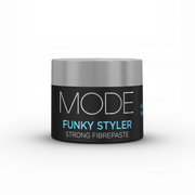MODE Funky Styler Strong Fibrepaste hair styling product jar for professional use