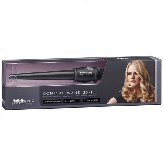 Babyliss - Black Pro Conical Wand 25-13mm