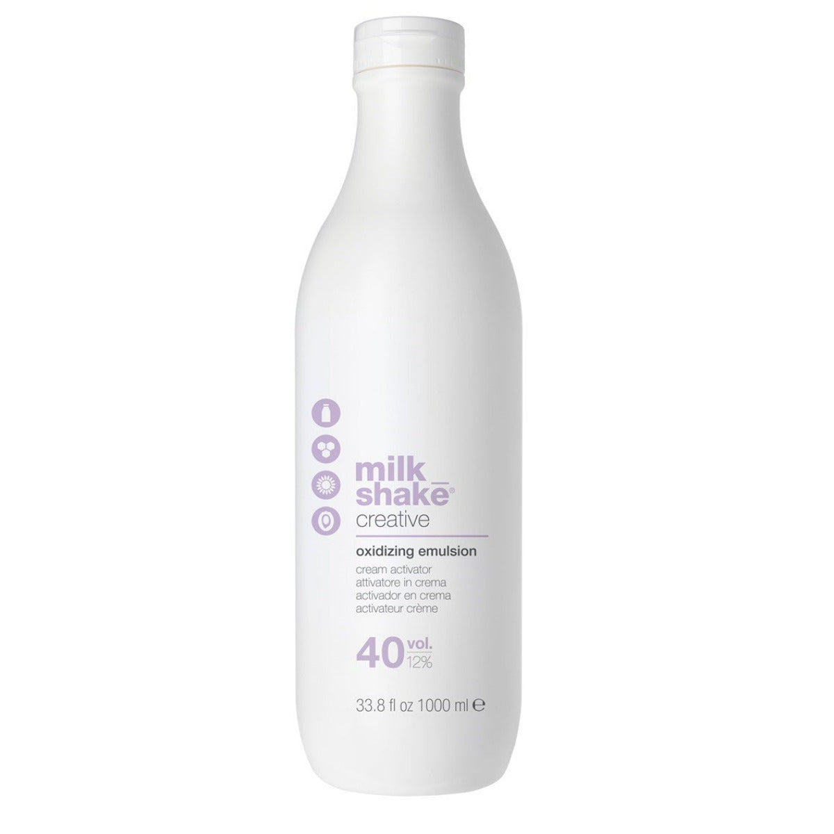 White bottle of milk shake creative product on a white background