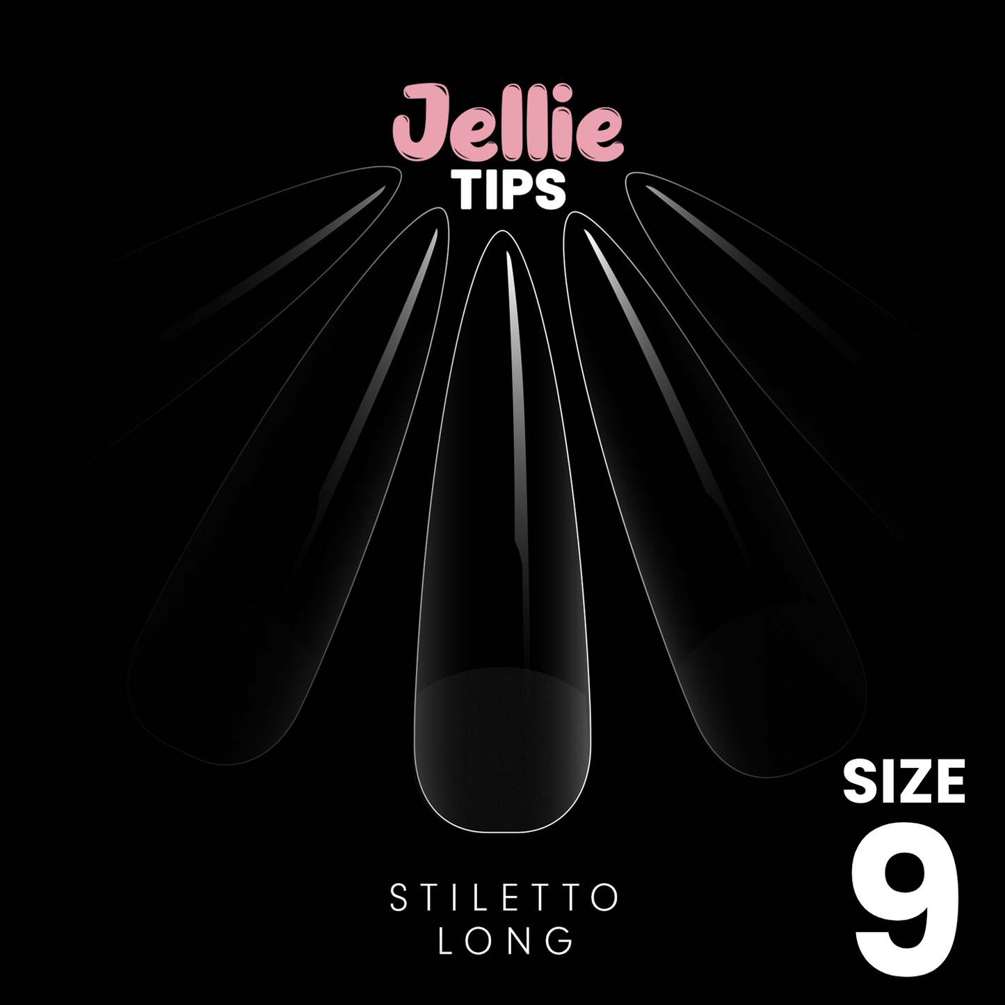 Halo Jellie Nail Tips - Stiletto Long