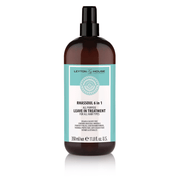A bottle of Leyton House Rhassoul 6 in 1 Leave In Treatment for all hair types, with a capacity of 350 ml.