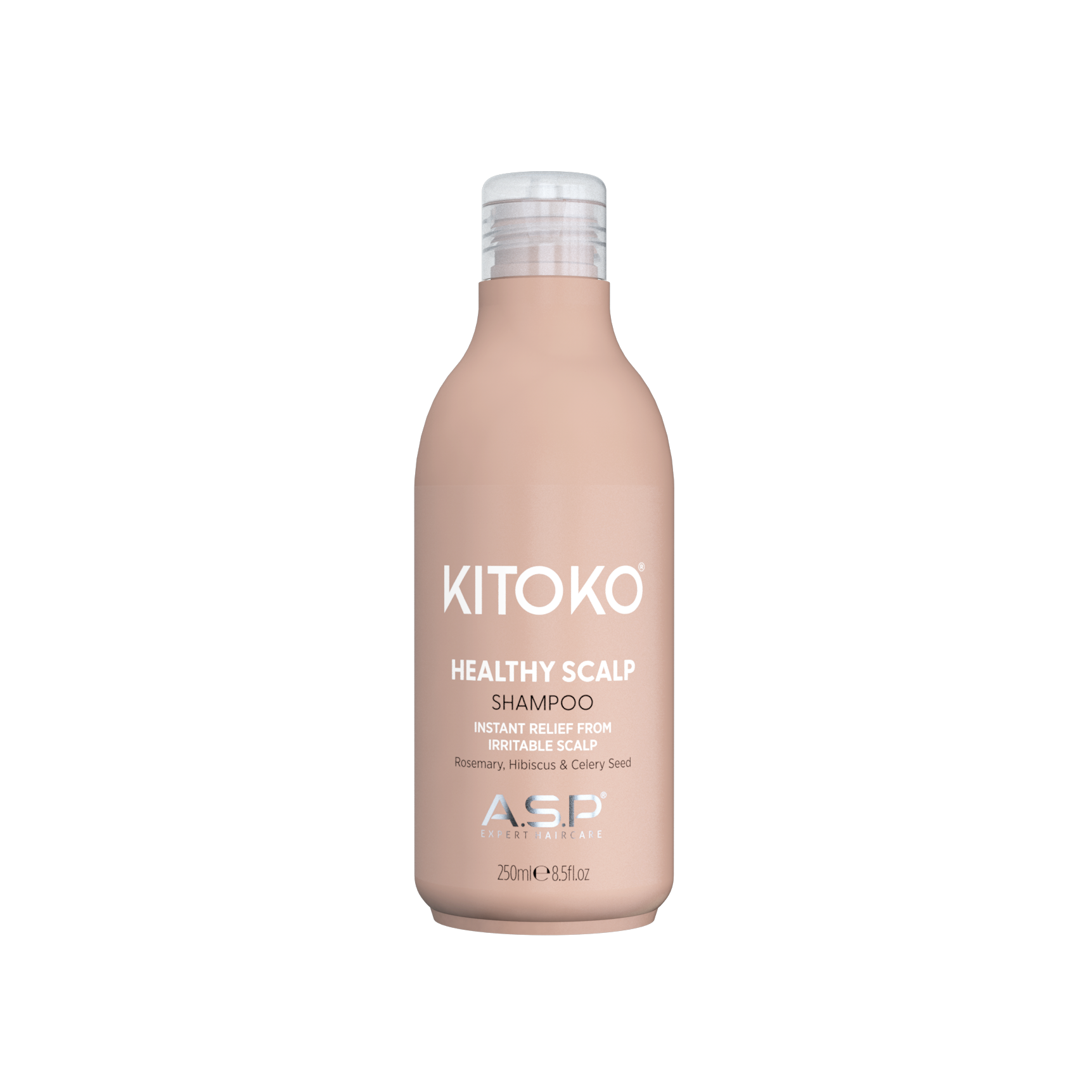 Kitoko shampoo bottle on a white background