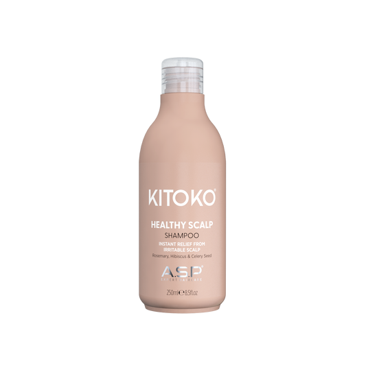 Kitoko shampoo bottle on a white background