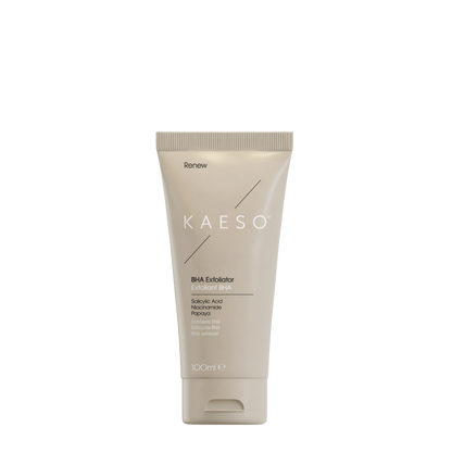 KAESO Renew BHA Exfoliator Gelactic Acid Exfoliating Mask in a 150ml squeeze tube, shown on a plain white background.