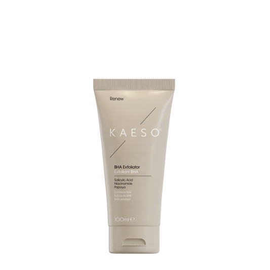 KAESO Renew BHA Exfoliator Gelactic Acid Exfoliating Mask in a 150ml squeeze tube, shown on a plain white background.
