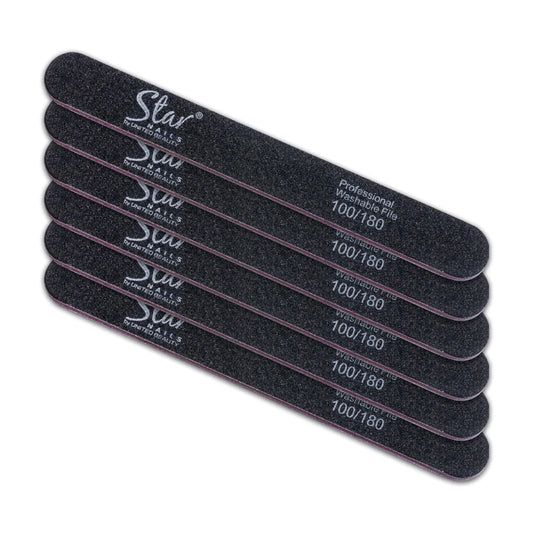 Star Nails - Black Foam File 100/180 6pk