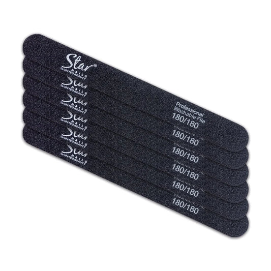 Star Nails - Black Foam File 180/180 6pk