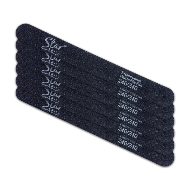 Star Nails - Black Foam File 240/240 6pk