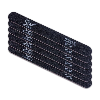 Star Nails - Black Foam File 80/80 6pk