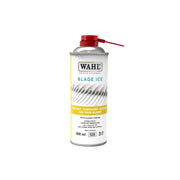A can of Wahl Blade Ice spray for clipper maintenance.