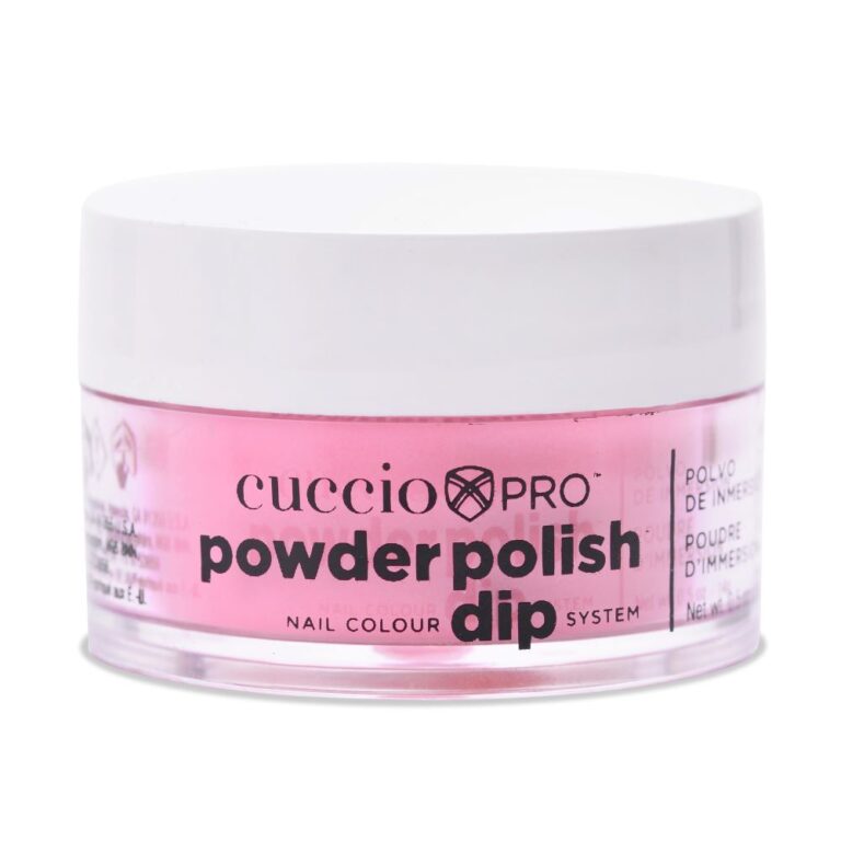 Cuccio Powder Polish Dip 14g - Bright Pink with Gold Mica