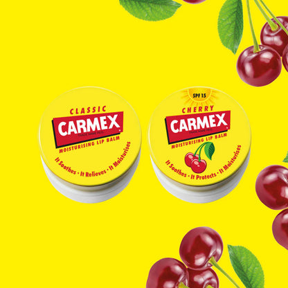 Carmex Lip Balm Pot Duo – Classic & Cherry Moisturising Lip Care Set