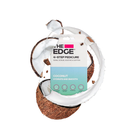 The Edge Nails - 4 Step Pedicure Kit - Coconut - Soften and Nourish