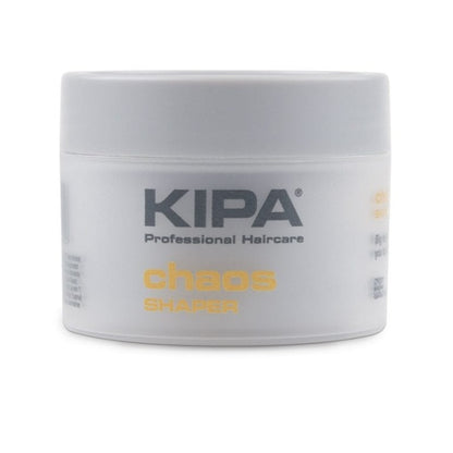 A container of KIPA Chaos Shaping Paste, which is a hair styling product.