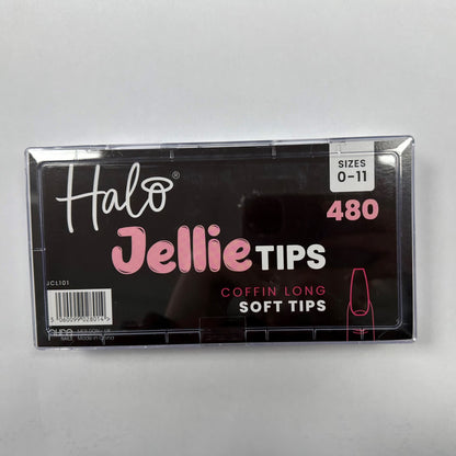 Halo Jellie Nail Tips - Coffin Long